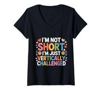 Mujer I'm Not Short I'm Just Vertically Challenged - Camiseta Cuello V