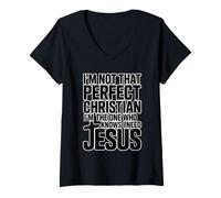 Mujer I'm Not That Christian I'm The One Who Knows Camiseta Cuello V