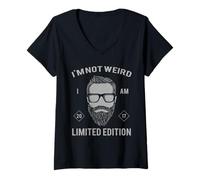 Mujer Im Not Weird I Am Edición Limitada 2017 Barbudo Hipster Camiseta Cuello V