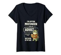 Mujer I'm Often Mistaken For An Adult Because of My Age Camiseta Cuello V