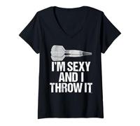 Mujer I'M SEXY AND I THROW IT - Fun and Sexy Bar Dart Style Camiseta Cuello V