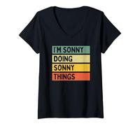 Mujer I'm Sonny Doing Sonny Things - Cita Personalizada Divertida Camiseta Cuello V