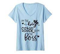 Mujer Im The Big Sister Girls Im Not Bossy Im Just Big Sister Boss Camiseta Cuello V