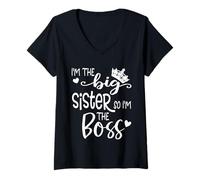 Mujer Im The Big Sister Girls Im Not Bossy Im Just Big Sister Boss Camiseta Cuello V