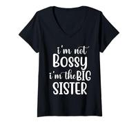 Mujer I'm The Big Sister Shirt,Im Not Bossy Im The Big Sister Boss Camiseta Cuello V