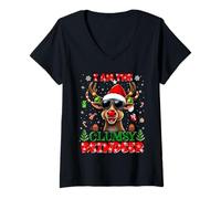 Mujer I'm The Clumsy Reindeer Christmas Outfit Funny Xmas Camiseta Cuello V