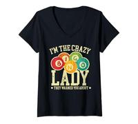 Mujer I'm The Crazy Bingo Lady They Warned You About Camiseta Cuello V