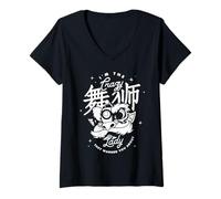 Mujer I'm The Crazy Lion Dance Lady They Warned You About Camiseta Cuello V