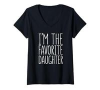 Mujer I'm The Favorite Daughter Camisa Mujer Niña Niño Favorito Camiseta Cuello V