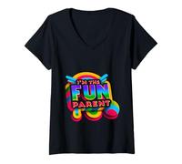 Mujer I'm The Fun Parent Parenting relatable genial ||-- Camiseta Cuello V