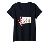 Mujer I'm The Gift, Divertido Especial navideño para «Lay Under The Tree» Camiseta Cuello V