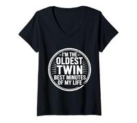 Mujer I'm The Oldest Twin Best Minutes Of My Life ----- Camiseta Cuello V