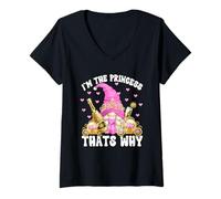 Mujer Im The Princess Thats Why Funny Saying For Women Pink GNOME Camiseta Cuello V