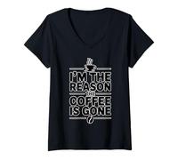 Mujer I'm The Reason The Coffee Is Gone Camiseta Cuello V