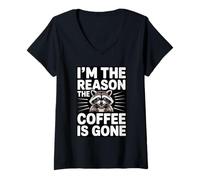 Mujer I'm The Reason The Coffee Is Gone Camiseta Cuello V