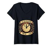 Mujer I'm The Reason We're Late Orgulloso excusas sarcasmo ||- Camiseta Cuello V