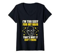 Mujer I'm Too Sexy For My Hair Calvo Calvo Camiseta Cuello V