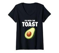 Mujer I'm with The Toast - Pareja de Disfraces de Halloween a Juego Camiseta Cuello V