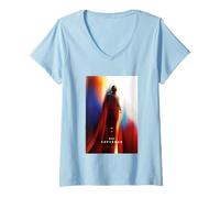 Mujer Imagen de héroe inspiradora de Superman Look Up Camiseta Cuello V