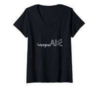 Mujer /imagine El Diseño De IA Con Un Logotipo De IA Camiseta Cuello V