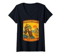 Mujer Imperio acadio Mesopotamia Antigua Acadia Camiseta Cuello V