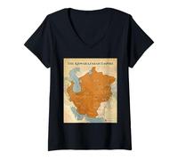 Mujer Imperio Khwarazmian - Khwarazm Asia Central Afganistán Irán Camiseta Cuello V