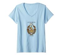 Mujer Imperio otomano Turco Camiseta Cuello V