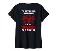 Mujer Impresión con Texto en inglés I'm Not The Hero You Want I'm The Monster You Need. Camiseta Cuello V