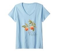 Mujer Impresión de amor con texto en inglés "You've Got A Peach Of My Heart Camiseta Cuello V