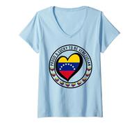Mujer Impresión de la bandera de Proud And Lucky To Be Venezuelan I Love Venezuela Camiseta Cuello V