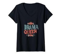 Mujer Impresionante atuendo de discurso para Drama Queen Camiseta Cuello V
