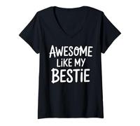 Mujer Impresionante como mi Mejor Amiga Mejores Amigos BFF Camiseta Cuello V