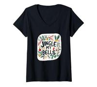 Mujer Impresionante declaración de Jingle my Bells para los fanáticos traviesos de Navidad Camiseta Cuello V