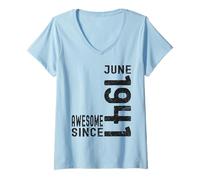 Mujer Impresionante desde junio de 1941, nacido en 1941 cumpleaños de junio Camiseta Cuello V