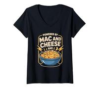 Mujer Impulsado por Mac and Cheese Funny Food Camiseta Cuello V