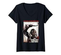 Mujer In A Violent Nature Key Art Camiseta Cuello V