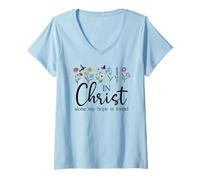 Mujer In Christ Alone My Hope is Found John 14:6 Christian Jesus Camiseta Cuello V