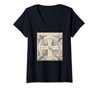Mujer In Hoc Signo Vinces Cordero de Dios En Este Signo Conquista Camiseta Cuello V