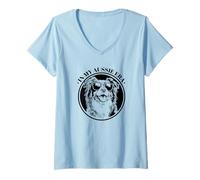 Mujer In My Aussie Era Blue Merle Australian Shepherd Lover Camiseta Cuello V