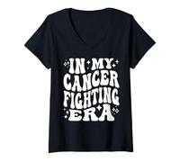 Mujer In My Cancer Fighting Era - Cancer Battling, Cancer Warrior Camiseta Cuello V