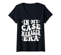 Mujer In My Case Manager Era Retro Social Work Pride Camiseta Cuello V