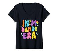 Mujer In My Dandy Era Funny Retro Groovy Vibes Men Women Camiseta Cuello V