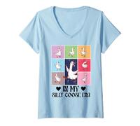 Mujer In My Goose Silly Era Retro Meme Honk Animal Mujeres Hombres Niños Camiseta Cuello V