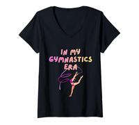 Mujer In My Gymnastics Era Tumbling Rhythmic Dancing Funny Gymnast Camiseta Cuello V