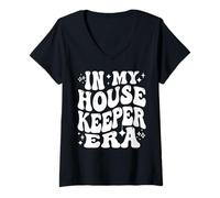 Mujer In My Housekeeper Era Equipo de Limpieza Maid Life Pride Camiseta Cuello V