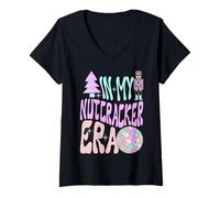 Mujer In My Nutcracker Era - Linda Navidad Groovy Camiseta Cuello V
