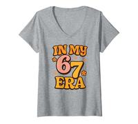 Mujer In My Six Seven Era - Funny Retro Groovy Italiano Brainrot Camiseta Cuello V
