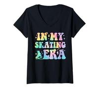 Mujer In My Skating Era Skater Coach Figure Hockey Ice Skate Camiseta Cuello V
