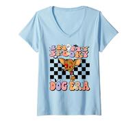 Mujer In My Spooky Dog Era Groovy Halloween Chihuahua Dogs Costume Camiseta Cuello V