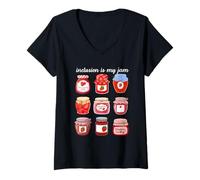 Mujer Inclusión Es mi Mermelada educación Especial Maestro Autismo Camiseta Cuello V